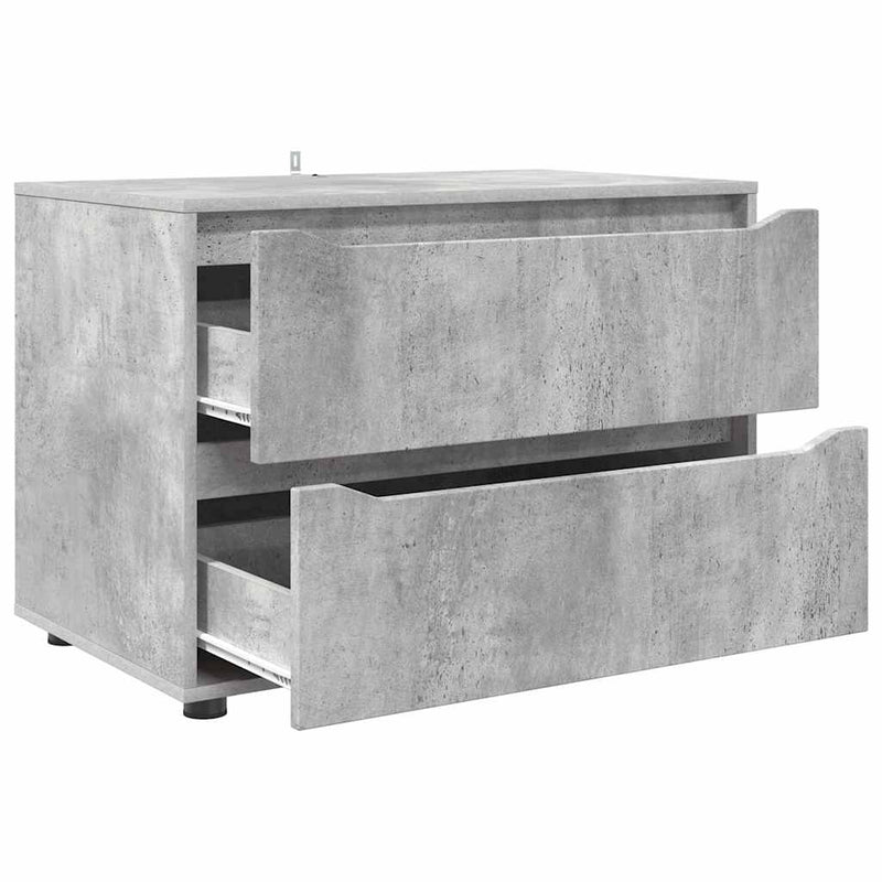 vidaXL Tárolószekrény Beton Szürke 80 x 48 x 57 cm Faanyag