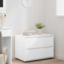 vidaXL Tárolószekrény Magas Fényű Fehér 80 x 48 x 57 cm Faanyag