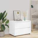 vidaXL Tárolószekrény Magas Fényű Fehér 80 x 48 x 57 cm Faanyag