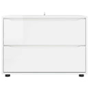 vidaXL Tárolószekrény Magas Fényű Fehér 80 x 48 x 57 cm Faanyag