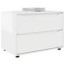 vidaXL Tárolószekrény Magas Fényű Fehér 80 x 48 x 57 cm Faanyag