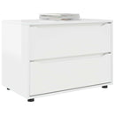 vidaXL Tárolószekrény Magas Fényű Fehér 80 x 48 x 57 cm Faanyag