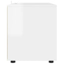 vidaXL Tárolószekrény Magas Fényű Fehér 80 x 48 x 57 cm Faanyag