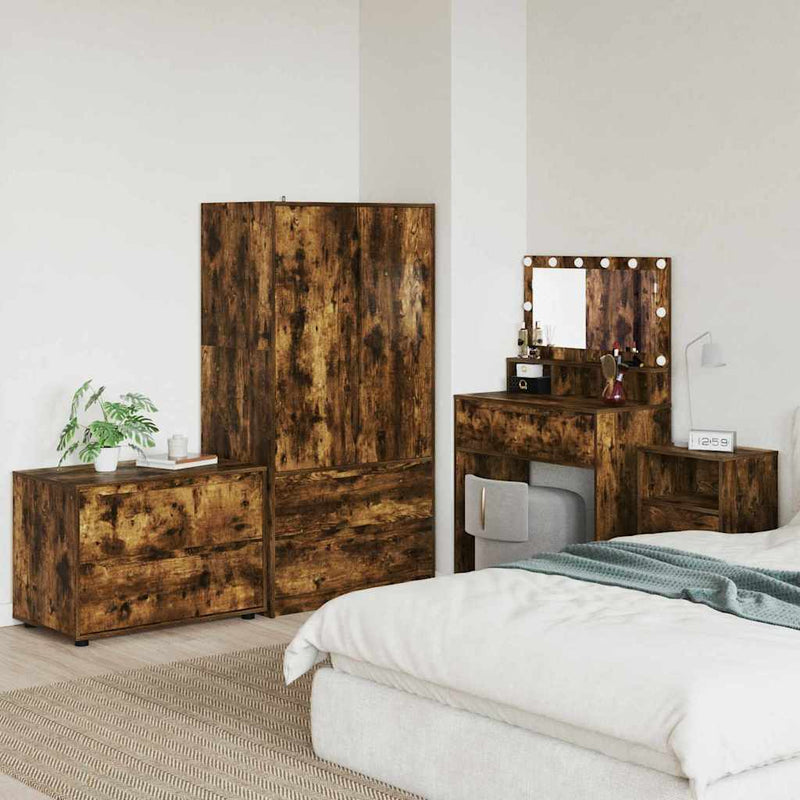 vidaXL Tárolószekrény Füstölt tölgy 80 x 48 x 57 cm Faanyag