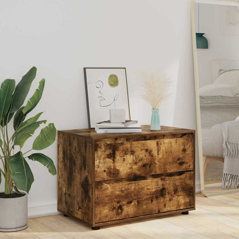 vidaXL Tárolószekrény Füstölt tölgy 80 x 48 x 57 cm Faanyag