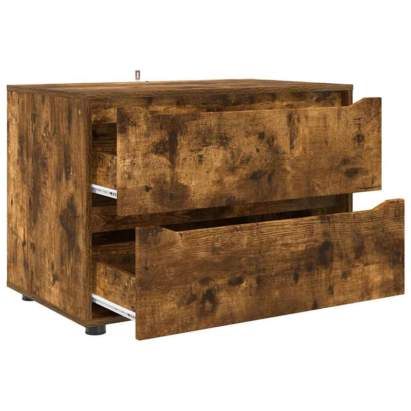 vidaXL Tárolószekrény Füstölt tölgy 80 x 48 x 57 cm Faanyag