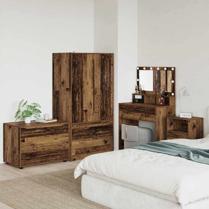 vidaXL Tárolószekrény Öreg fa 80 x 48 x 57 cm Faanyag