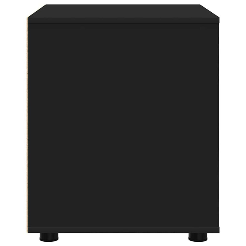 vidaXL Tárolószekrény Fekete 60 x 48 x 57 cm Faanyag