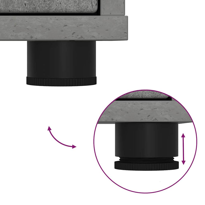 vidaXL Tárolószekrény Beton Szürke 60 x 48 x 57 cm Faanyag