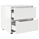vidaXL Tárolószekrény Magas Fényű Fehér 60 x 48 x 57 cm Faanyag