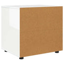 vidaXL Tárolószekrény Magas Fényű Fehér 60 x 48 x 57 cm Faanyag