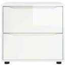 vidaXL Tárolószekrény Magas Fényű Fehér 60 x 48 x 57 cm Faanyag