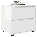 vidaXL Tárolószekrény Magas Fényű Fehér 60 x 48 x 57 cm Faanyag