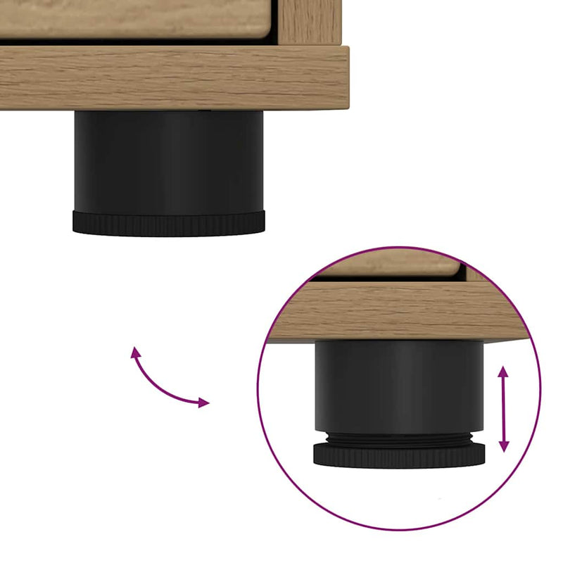 vidaXL Tárolószekrény Artisan tölgy 60 x 48 x 57 cm Faanyag