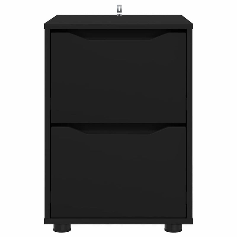 vidaXL Tárolószekrény Fekete 40 x 48 x 57 cm Faanyag