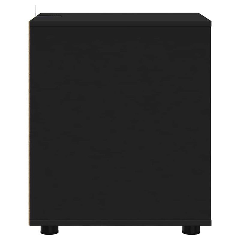 vidaXL Tárolószekrény Fekete 40 x 48 x 57 cm Faanyag