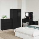 vidaXL Tárolószekrény Fekete 80 x 31 x 81 cm Faanyag