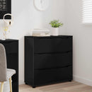 vidaXL Tárolószekrény Fekete 80 x 31 x 81 cm Faanyag