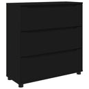 vidaXL Tárolószekrény Fekete 80 x 31 x 81 cm Faanyag