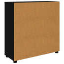 vidaXL Tárolószekrény Fekete 80 x 31 x 81 cm Faanyag