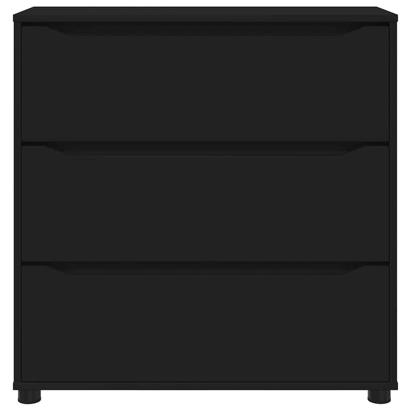 vidaXL Tárolószekrény Fekete 80 x 31 x 81 cm Faanyag