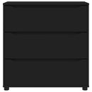 vidaXL Tárolószekrény Fekete 80 x 31 x 81 cm Faanyag
