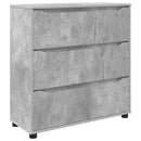 vidaXL Tárolószekrény Beton Szürke 80 x 31 x 81 cm Faanyag