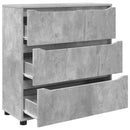 vidaXL Tárolószekrény Beton Szürke 80 x 31 x 81 cm Faanyag