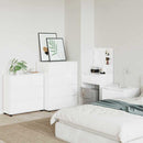 vidaXL Tárolószekrény Magas Fényű Fehér 80 x 31 x 81 cm Faanyag