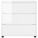 vidaXL Tárolószekrény Magas Fényű Fehér 80 x 31 x 81 cm Faanyag