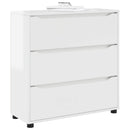 vidaXL Tárolószekrény Magas Fényű Fehér 80 x 31 x 81 cm Faanyag