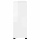 vidaXL Tárolószekrény Magas Fényű Fehér 80 x 31 x 81 cm Faanyag
