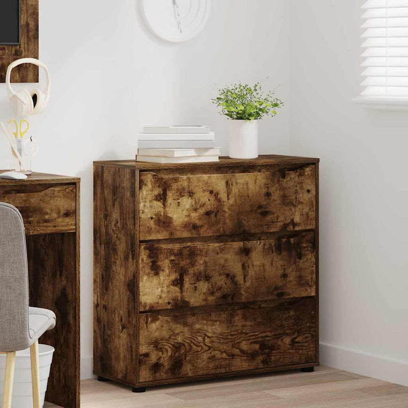 vidaXL Tárolószekrény Füstölt tölgy 80 x 31 x 81 cm Faanyag