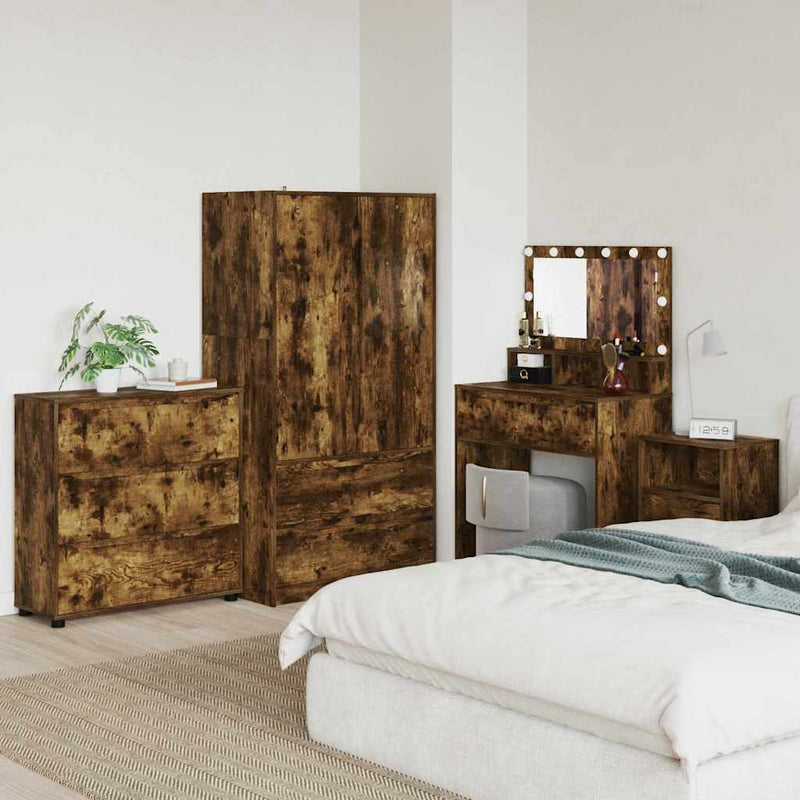 vidaXL Tárolószekrény Füstölt tölgy 80 x 31 x 81 cm Faanyag