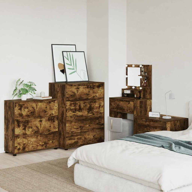 vidaXL Tárolószekrény Füstölt tölgy 80 x 31 x 81 cm Faanyag