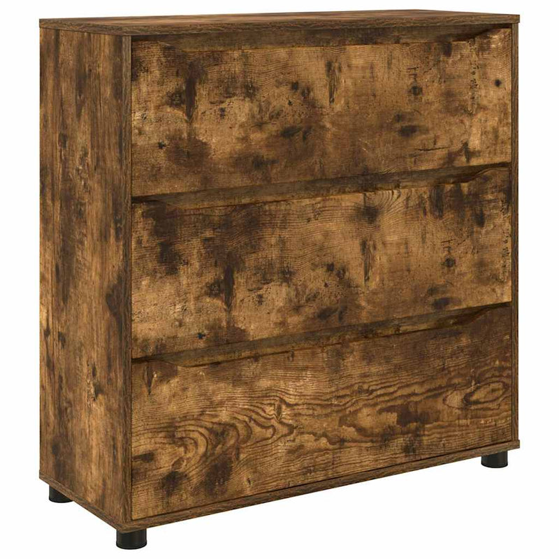 vidaXL Tárolószekrény Füstölt tölgy 80 x 31 x 81 cm Faanyag