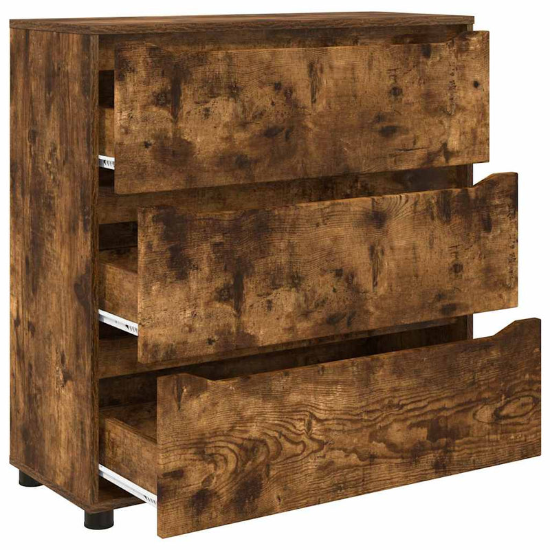 vidaXL Tárolószekrény Füstölt tölgy 80 x 31 x 81 cm Faanyag