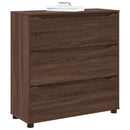 vidaXL Tárolószekrény Barna Tölgy 80 x 31 x 81 cm Faanyag