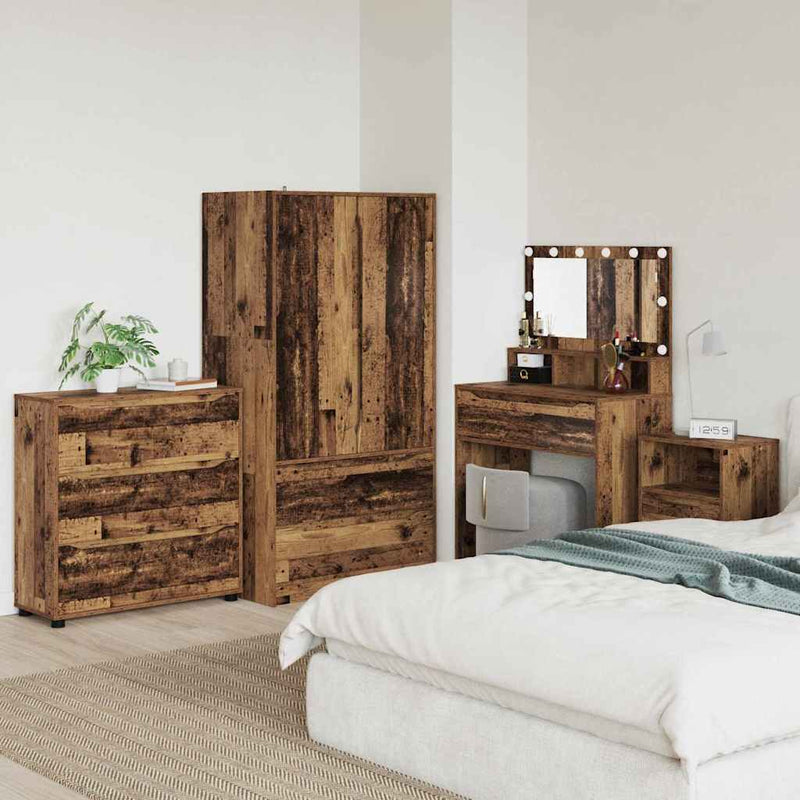 vidaXL Tárolószekrény Öreg fa 80 x 31 x 81 cm Faanyag