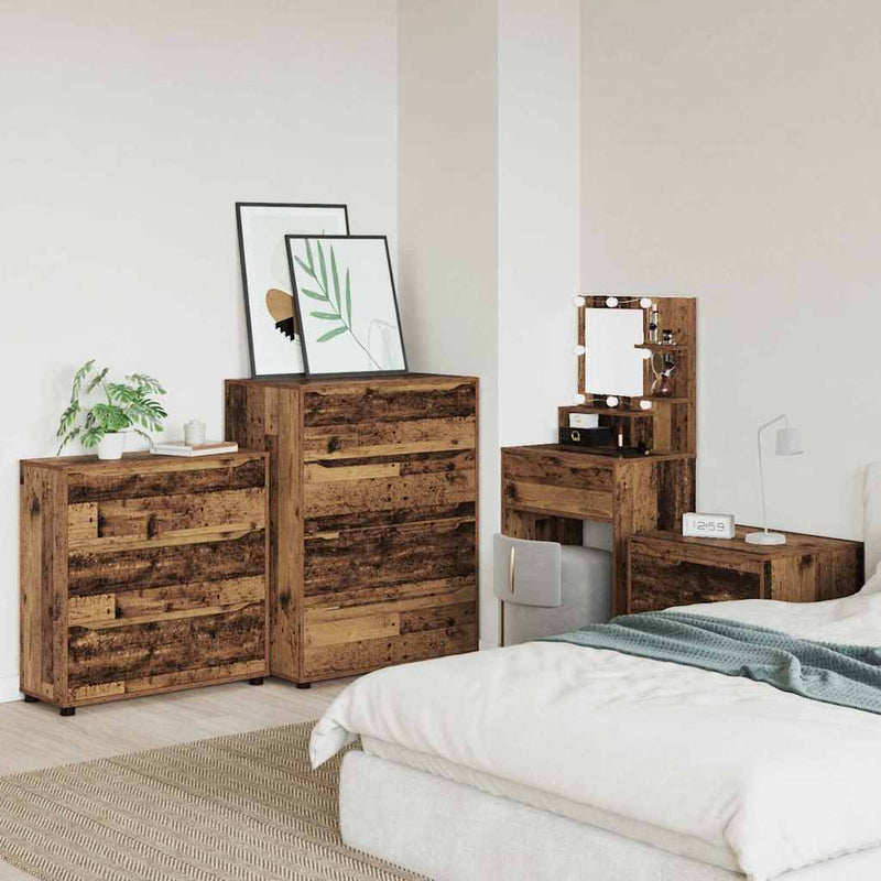 vidaXL Tárolószekrény Öreg fa 80 x 31 x 81 cm Faanyag