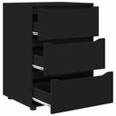 vidaXL Tárolószekrény Fekete 60 x 48 x 81 cm Faanyag