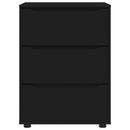 vidaXL Tárolószekrény Fekete 60 x 48 x 81 cm Faanyag