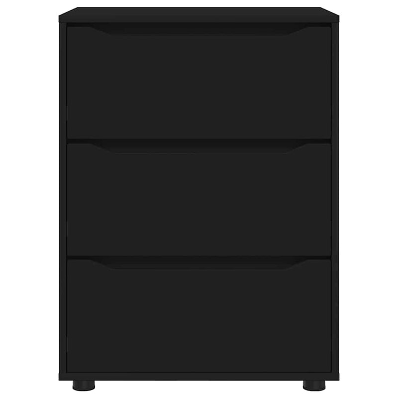 vidaXL Tárolószekrény Fekete 60 x 48 x 81 cm Faanyag