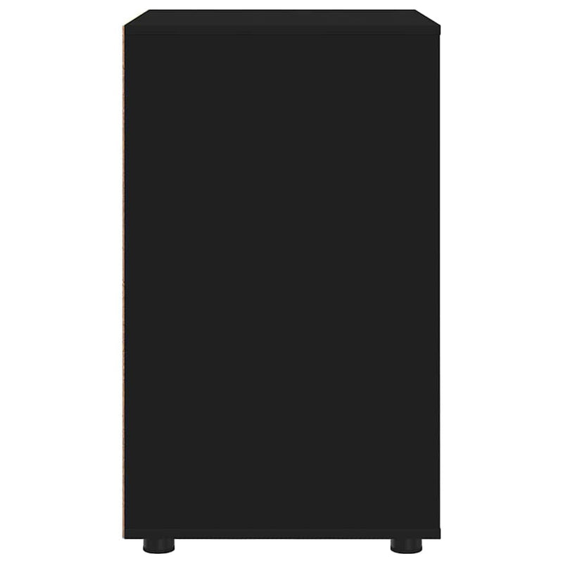 vidaXL Tárolószekrény Fekete 60 x 48 x 81 cm Faanyag