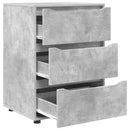 vidaXL Tárolószekrény Beton Szürke 60 x 48 x 81 cm Faanyag