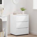 vidaXL Tárolószekrény Magas Fényű Fehér 60 x 48 x 81 cm Faanyag