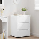 vidaXL Tárolószekrény Magas Fényű Fehér 60 x 48 x 81 cm Faanyag