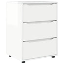 vidaXL Tárolószekrény Magas Fényű Fehér 60 x 48 x 81 cm Faanyag