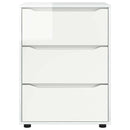 vidaXL Tárolószekrény Magas Fényű Fehér 60 x 48 x 81 cm Faanyag