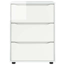 vidaXL Tárolószekrény Magas Fényű Fehér 60 x 48 x 81 cm Faanyag